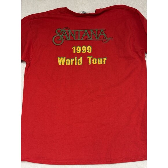 Rare Vintage Santana Supernatural World Tour 1999 All Over Print T Shirt 90s AOP - Picture 5 of 6